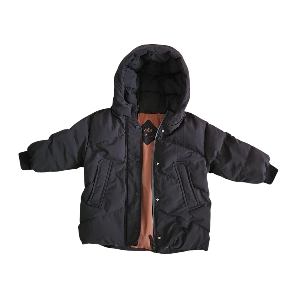 Zara Kids 3-4 yrs Black Winter coat